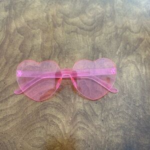 Pink Heart Shaped Glasses